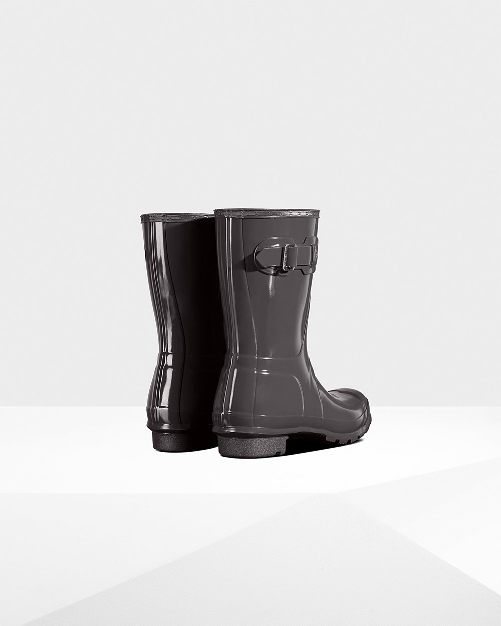 Women Hunter Original Gloss | Short Rain Boots Grey | NZ-45103-JNKA